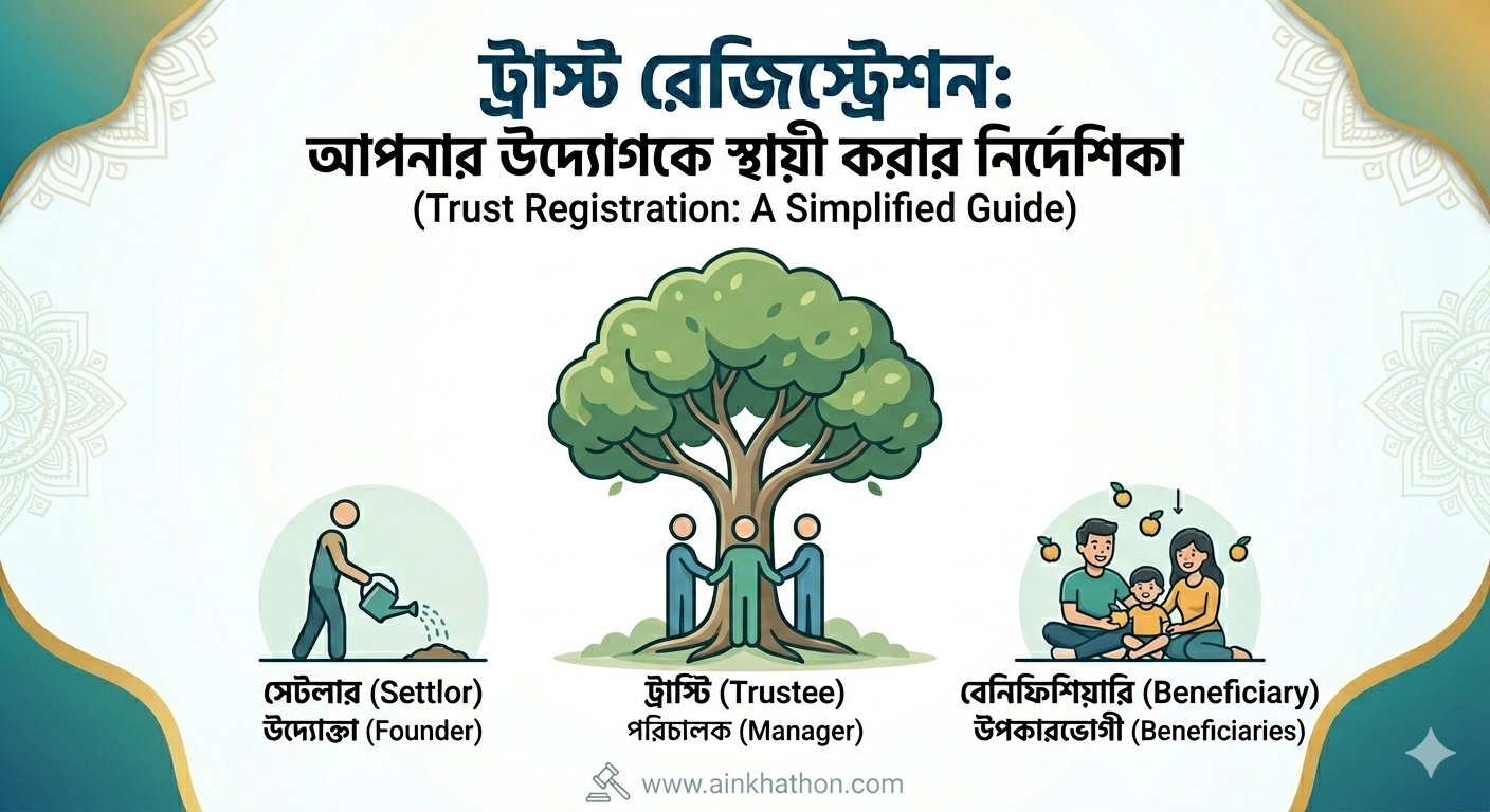 ট্রাস্ট রেজিস্ট্রেশন: আপনার উদ্যোগকে স্থায়ী ও প্রাতিষ্ঠানিক রূপ দেওয়ার পূর্ণাঙ্গ নির্দেশিকা